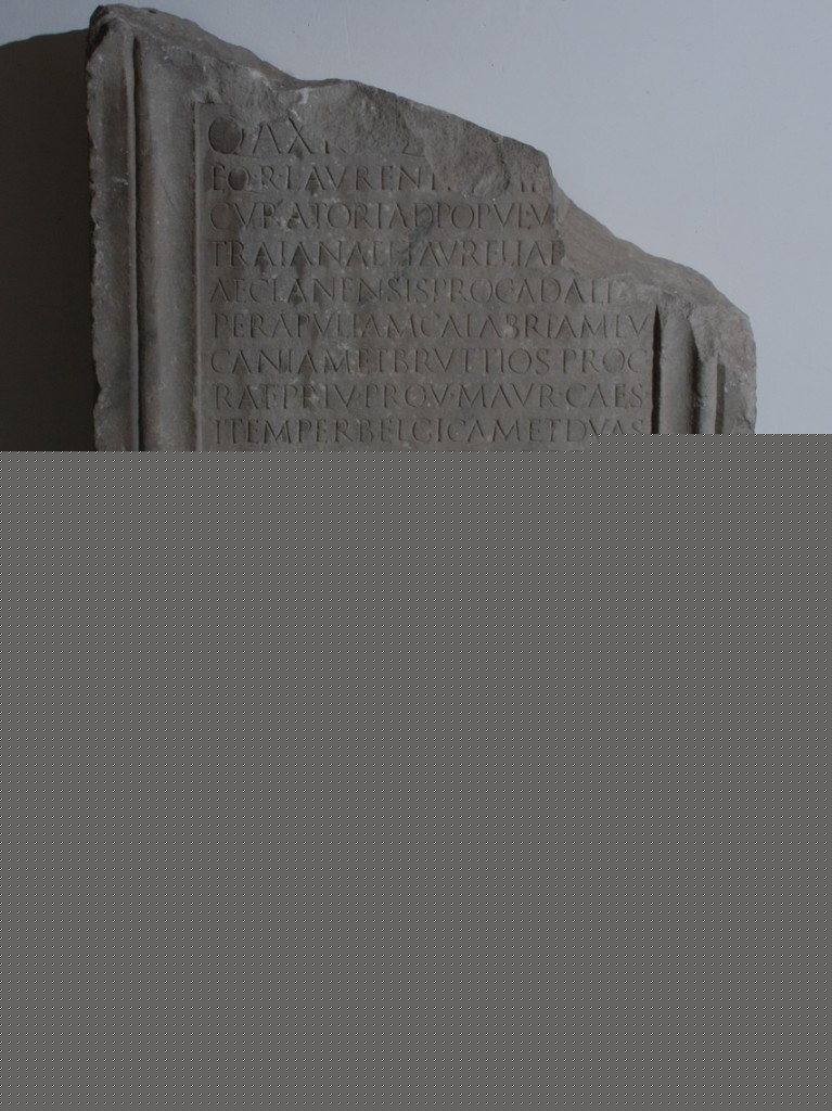 11. Inscripţia onorifică a unei statui, din Colonia Dacica Sarmizegetusa
